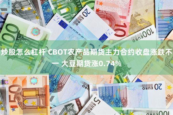 炒股怎么杠杆 CBOT农产品期货主力合约收盘涨跌不一 大豆期货涨0.74%