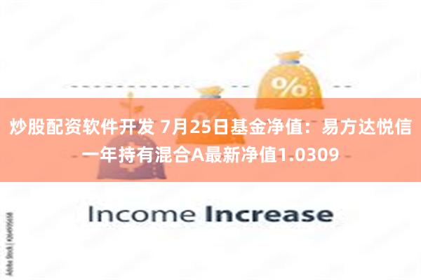 炒股配资软件开发 7月25日基金净值：易方达悦信一年持有混合A最新净值1.0309