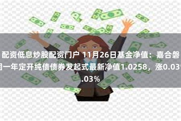 配资低息炒股配资门户 11月26日基金净值：嘉合磐固一年定开纯债债券发起式最新净值1.0258，涨0.03%